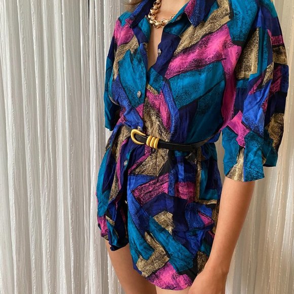 SOLD Vintage Cascais Abstract Short Sleeve - Picture 8 of 10